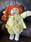 1985 CPK Cabbage Patch Doll Red Hair One Tooth Blue Eyes Yellow Gingham Dimples