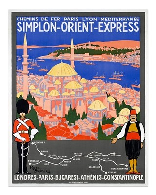 Vintage Simplon-Orient-Express Poster Wandbild von Roger Broders