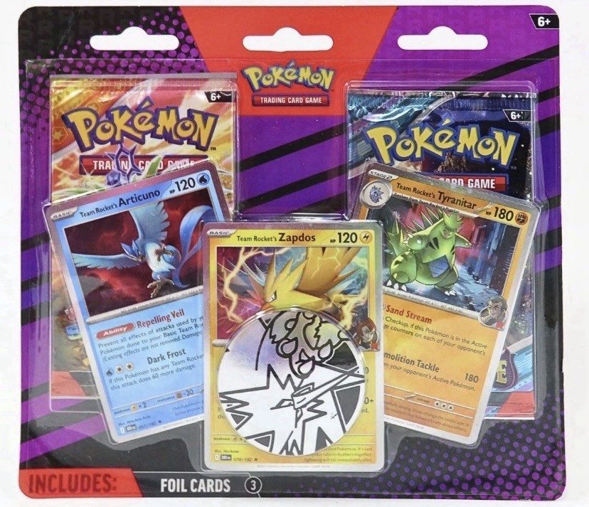 POKEMON TCG: BLISTER 2 Booster Packs 3 FOIL Articuno, Zapdos, Tyranitar - Sealed