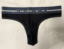NWOT Jockey Men  s Sport Stability Pouch Thong Underwear Black, Size Medium