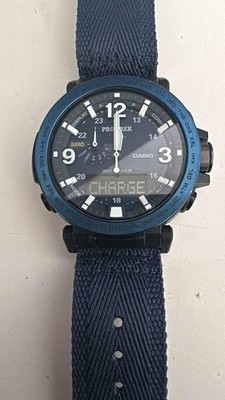 Casio Pro Trek Tough Solar Triple Sensor Watch Mens Blue, No box or papers,