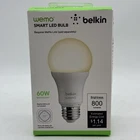 Belkin WeMo Smart LED Light Bulb 800 Lumens New