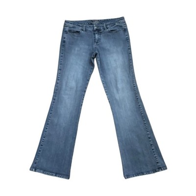 Vintage Y2K T'oui Jeans Womens Size 11 Bootcut Blue Low Rise Rhinestone Pockets