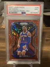 Obi Toppin 2020 rookie red fast break /125 PSA 9