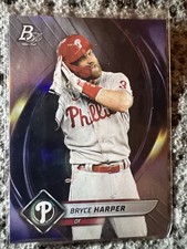 Topps 2022 Bryce Harper Phillies 2 Card Lot Bowman Platinum #57 + Unleashed UL-2
