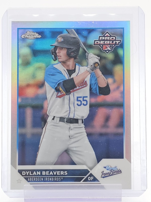 DYLAN BEAVERS 2023 TOPPS CHROME PRO DEBUT REFRACTOR /99 #PDC-85 IRONBIRDS Q7183