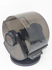 Vintage Rolodex SW-24C Covered Rotary Swivel File USA Made Wood Grain + Black
