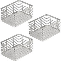 Mdesign Allzweckkorb Aufbewahrung Drahtkorb Organizer 3Er-Set Metall Silber