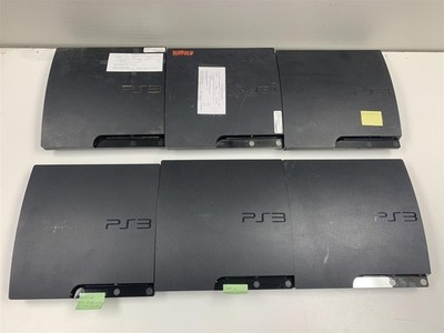 Lot of 6 Sony PS3 Slim Consoles Parts Repair Not Working Damaged AS IS