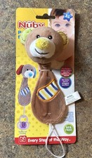 Nuby Plush Pacifinder Pacifier Holder Clip Bear BPA Free New Baby 3 Months