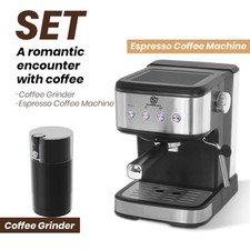 SUPERLEX Filter Coffee Maker / Espresso Coffee Machine with Grinder Combo Set
