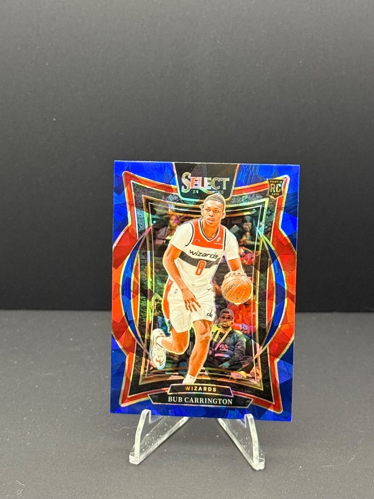 2024-25 Panini Select - Bub Carrington #81 Blue Cracked Ice Prizm(RC)