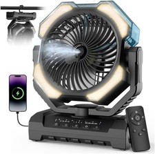 Camping Misting Fan 24000mAh Portable Battery Powered for Outdoor