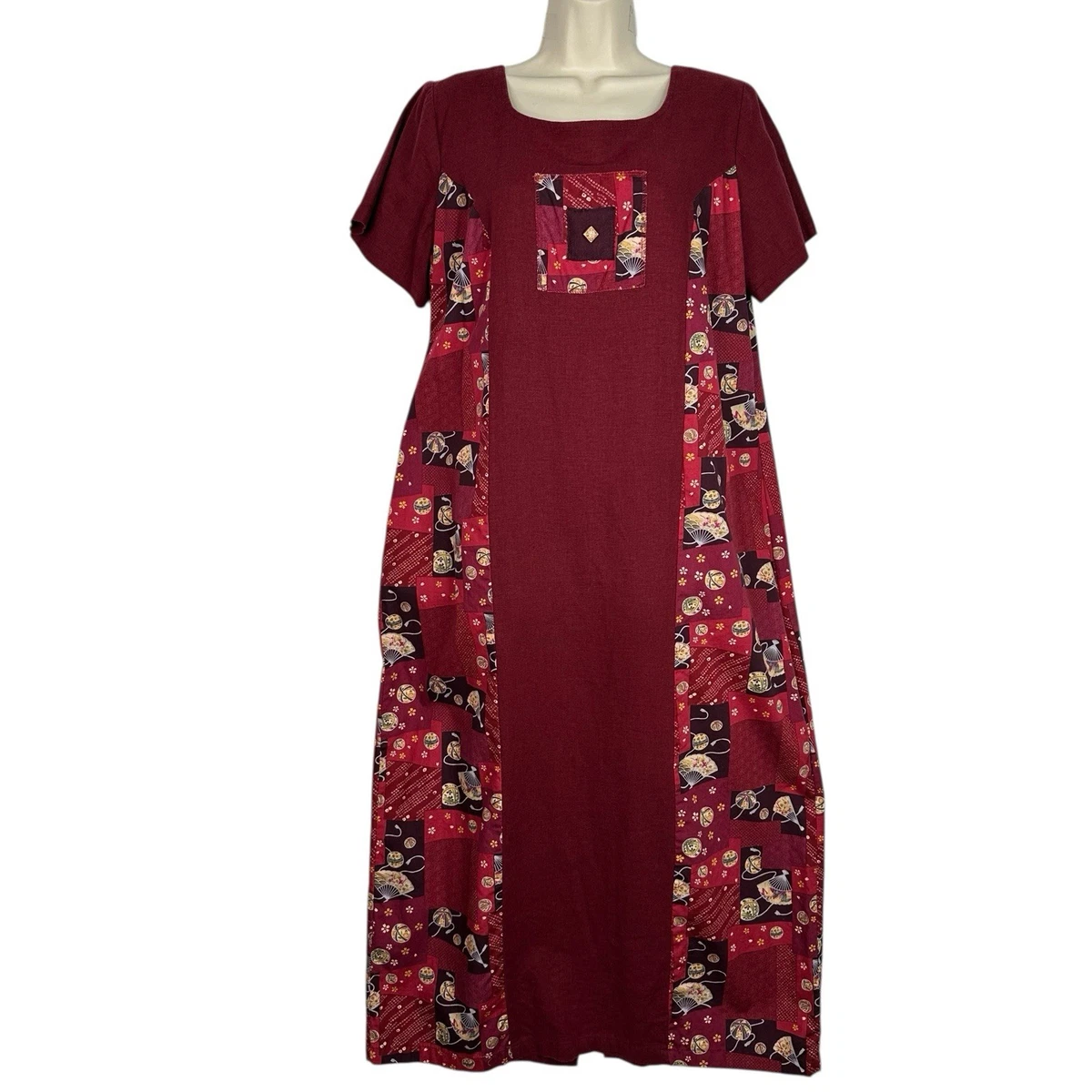 strapless open back dress Hawaii Sunset Maxi Hawaiian Dress – Aloha Luau Dress Made in Hawaii Red / 3XL main image 1
