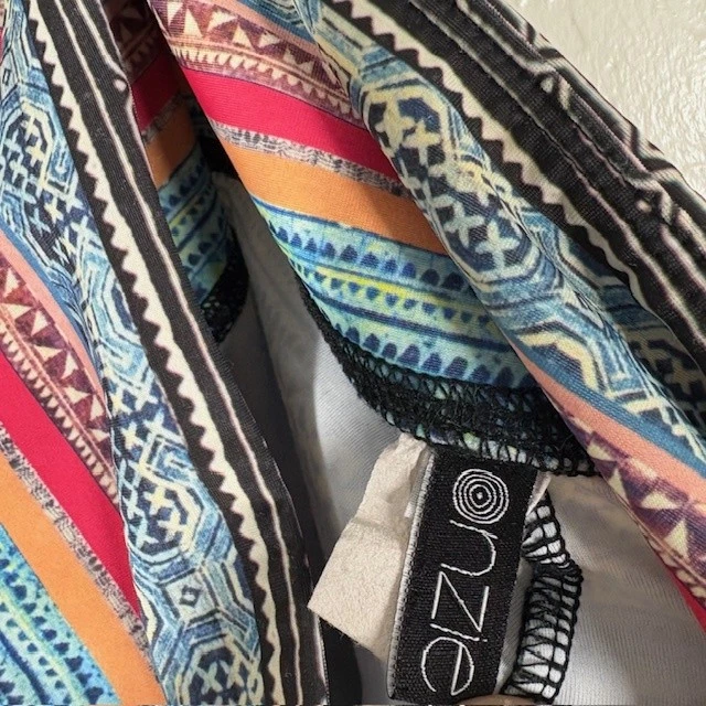 Onzie Leggings Mujer XS Tiro Bajo Yoga Pantalones Boho Festival Estampado Azteca Foto 4 de 4