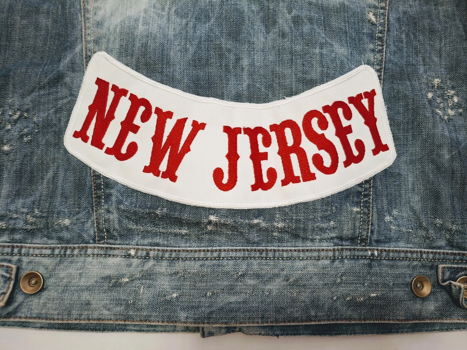 Bon Jovi, Energie Patched Battle Denim Mens Jacket Size M - product detail image 9