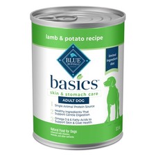 Blue Buffalo Basics Grain Free Wet Dog Food Lamb Potato Recipe 12 Pack 12.5oz 6.46 per gallon