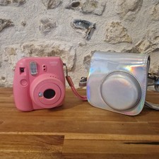 INSTAX MINI 9 ROSE APPAREIL PHOTO INSTANTANÉ POLAROID + POCHETTE TBE