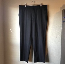 George Pants Men  s Black Flat Front Dress Pants Business Casual Classic Sz 40X30