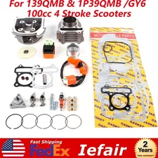 BEST GY6 50CC 100CC CYLINDER BIG BORE KIT BBK 50MM ID 1P39QMB 139QMB 64MM VALVES