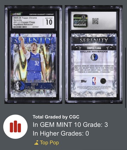 Cooper Flagg [RayWave Refractor] #SY-11 2025 Topps Chrome Serenity card