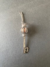 Handmade Silver Key Fob with Caged Gold Pearl