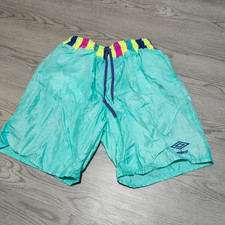 Vintage Umbro Sand Soccer Shorts Mens L Beach Surf Colorblock Made In USA 90s