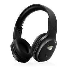 YUFFUN Rechargeable and Portable Personal FM Radio Headphones with A8, Black