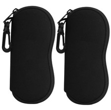2-Pack Eye Glasses Case Box Sunglasses Protector Hard Zipper Belt Clip Portable