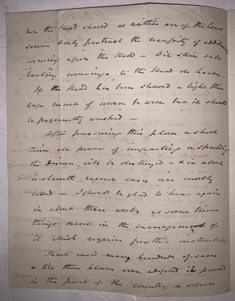 THREE MANUSCRIPT MEDICAL DOCUMENTS ON RINGWORM, 1823, JOS BARKER, JOSEPH HOUSTON - Image 3 of 4