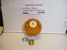 8 Ball Custom 2 14 Shift Knob Made In U.s.a Amber With Glitter 8 Ball Custom 2 14 Shift Knob Made In U.s.a Amber With Glitter