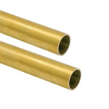 2 PCS 1" OD Brass Hollow Tube 0.04" Wall 12" Polished Round Pipe Hobby Craft