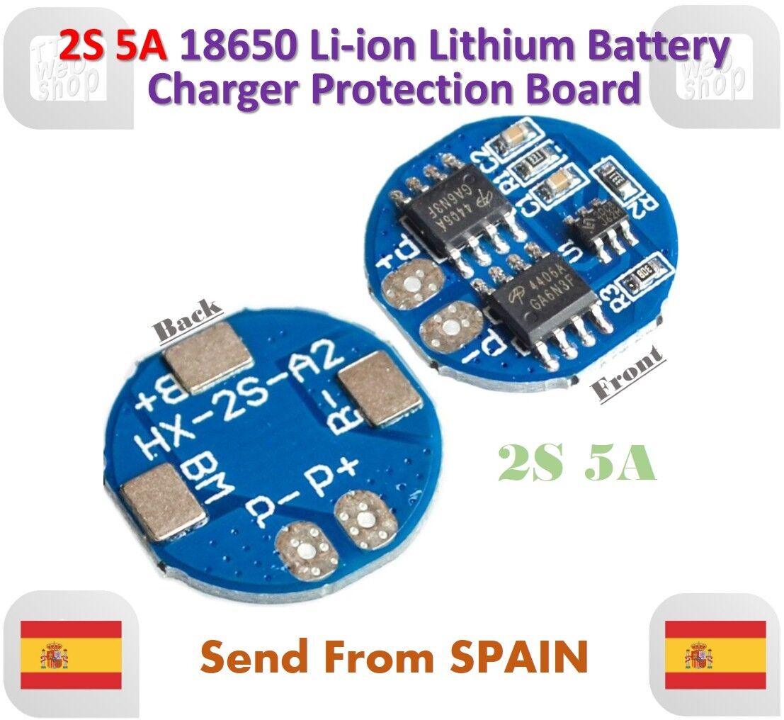 2S 5A Li-ion Lithium 7.4V 8.4V 18650 PCB BMS Charger Battery Protection...