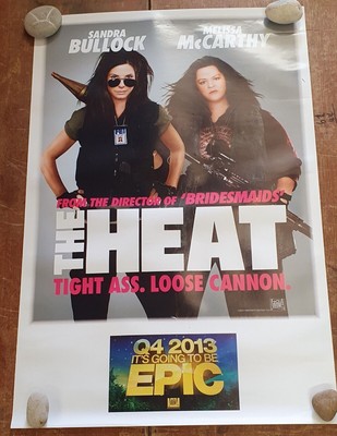 THE HEAT (2013) Original Quad Movie Poster (ADV) Sandra Bullock Melissa McCarthy