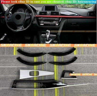 FOR BMW F30 F31 F34 M version GLOSS BLACK SILVER LINE SPORT INTERIOR TRIM LHD