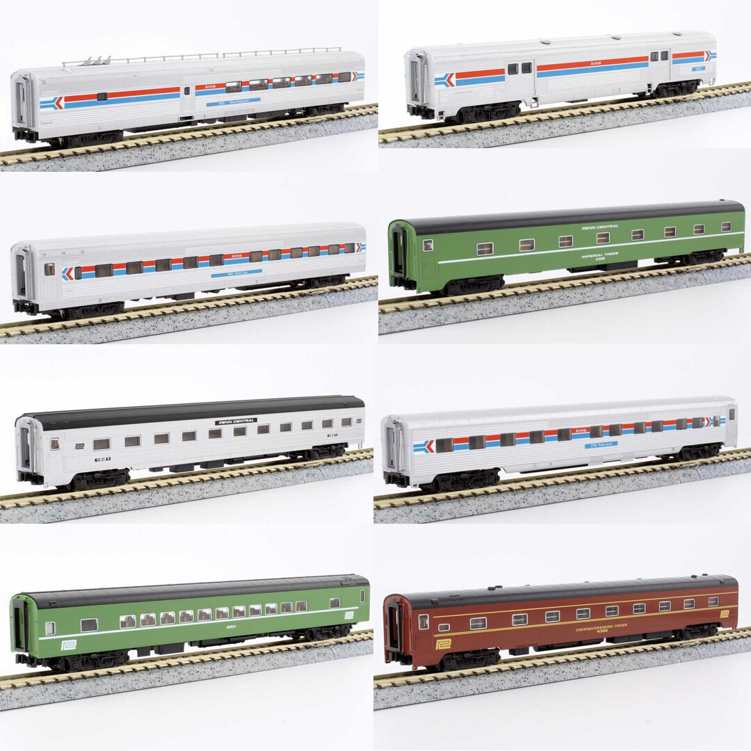 Kato 106-1971 Rainbow-Era 8-Car Set - Ready to Run Amtrak Mixed