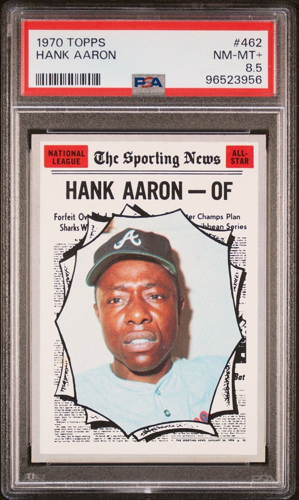 1970 Topps #462 Hank Aaron Braves PSA 8.5 NM-MT+ (3956)