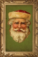 Vintage Santa with Gold Frame Nobleworks Christmas Card