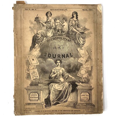 Cosmopolitan Art Journal March 1861 Antique Literature Magazine Vol 5 No. 1 Book