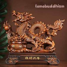 Inviting Wealth Chinese Zodiac Dragon Ornament Mascot Cashier Open Door Red Gift