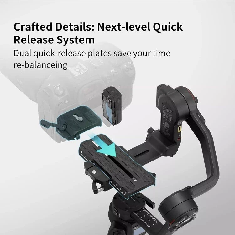 Zhiyun Weebill 3 3-Axis Gimbal Stabilizer for Canon Sony Mirrorless Camera DSLR - Image 2 of 4