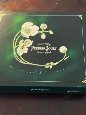 1996 Perrier-Jouet Belle Epoque Fleur de Champagne Empty Bottle Gift Bx 2 Flutes
