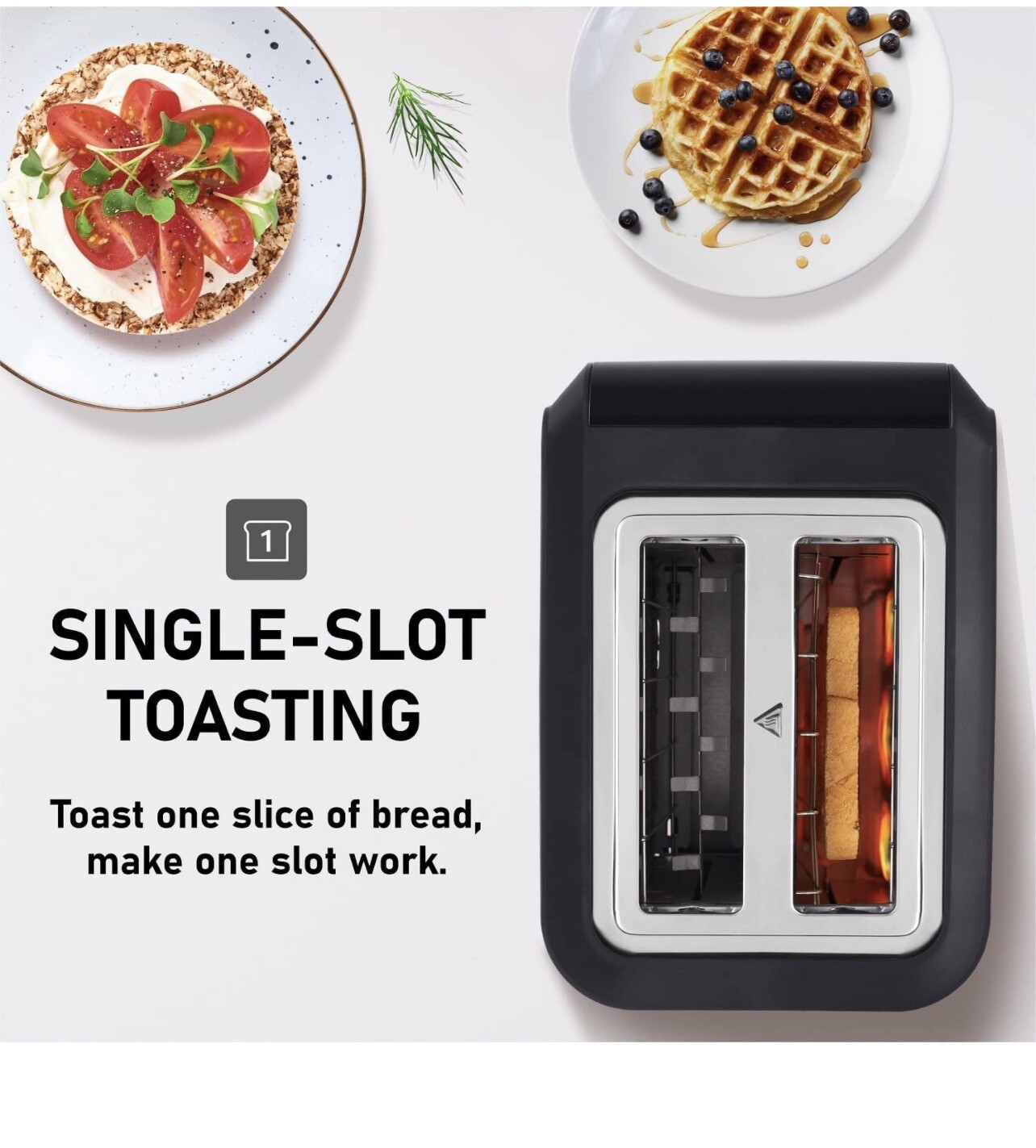KETIAN Touch Screen Toaster 2 Slice, Bagel/ English Muffins/Toast