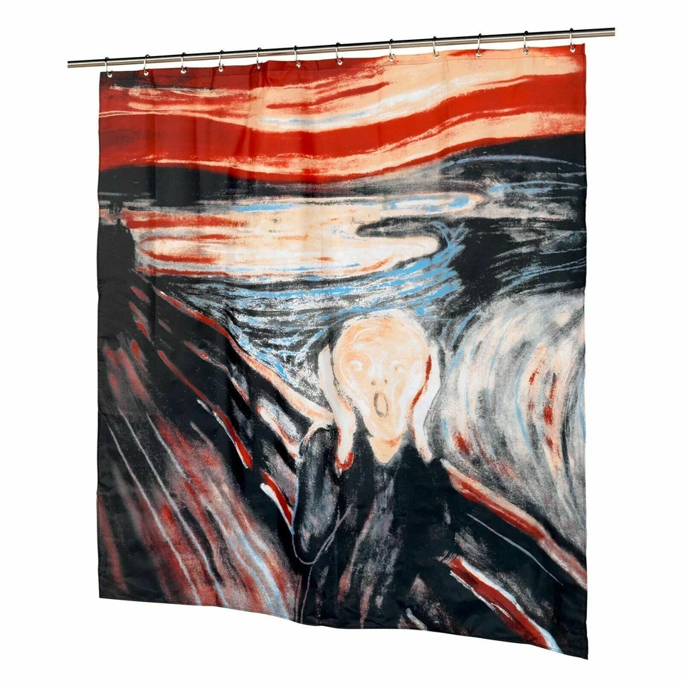 Clavel Home Fashions "Cortina de Ducha Tela The Scream 72"x70", Multi... Foto 2 de 3
