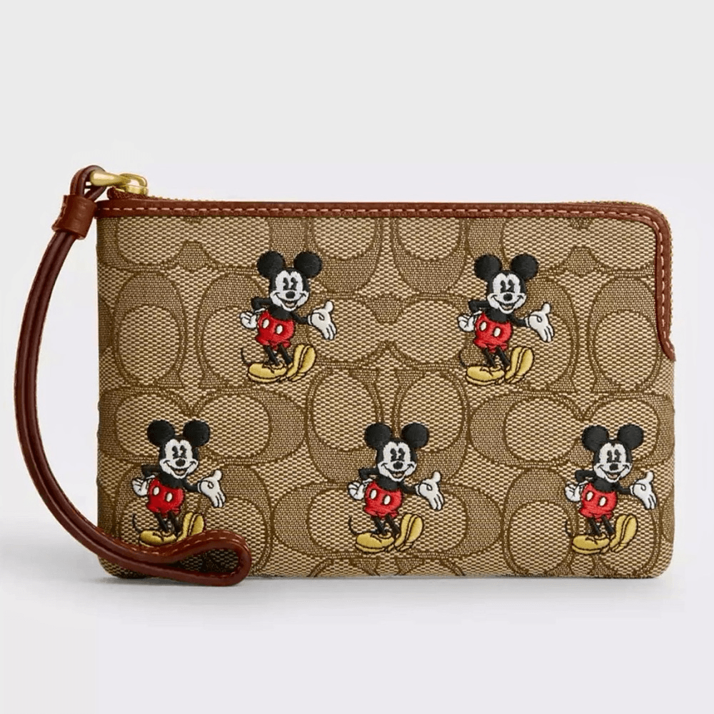 ★COACH x Disney★限定完売品★Corner Zip Wristlet/ミッキー★ Coach x Disney Corner Zip Wristlet Mickey Mouse Signature