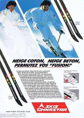 REKLAME WERBUNG 075 1988 Les Ski DYNASTAR