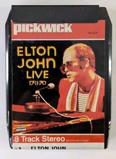 Elton John Stereo 8 Track Cartridge Live 17th November 1970 Pickwick /New Sealed