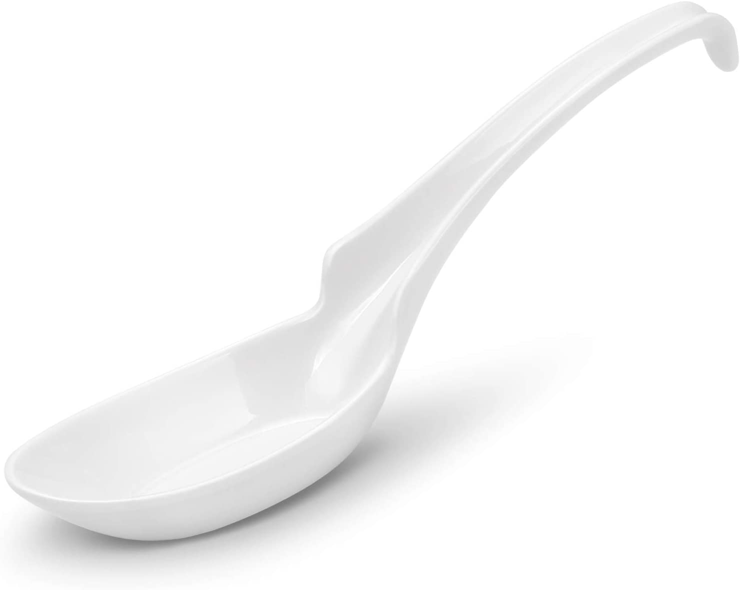 Discover 12 Asian soup and rice spoons with convenient notch design for easy handling