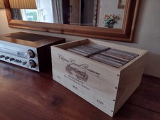 CD Storage ~ Wine Box, Crate. Wooden. French, Genuine.