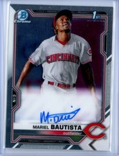2021 Bowman Chrome Prospect Auto CPA-MB Mariel Bautista 1st Bowman
